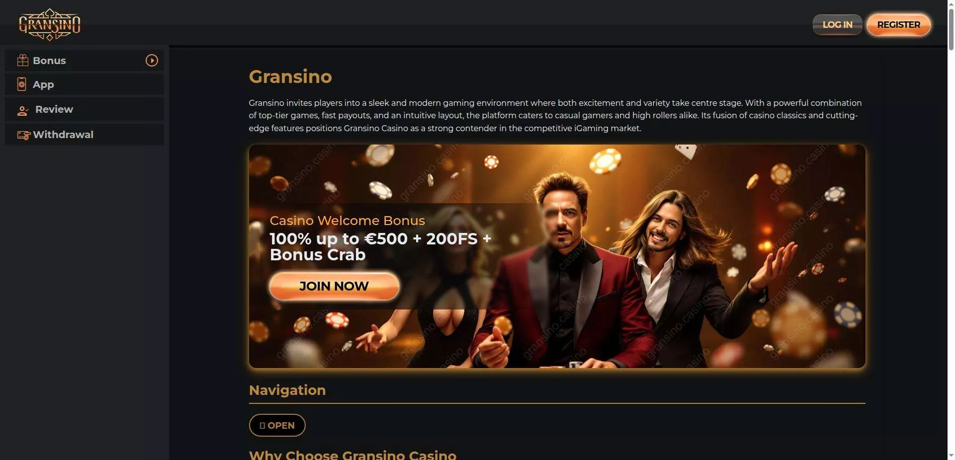Play Now: Gransino casino | Gransino | 2026 | 9
