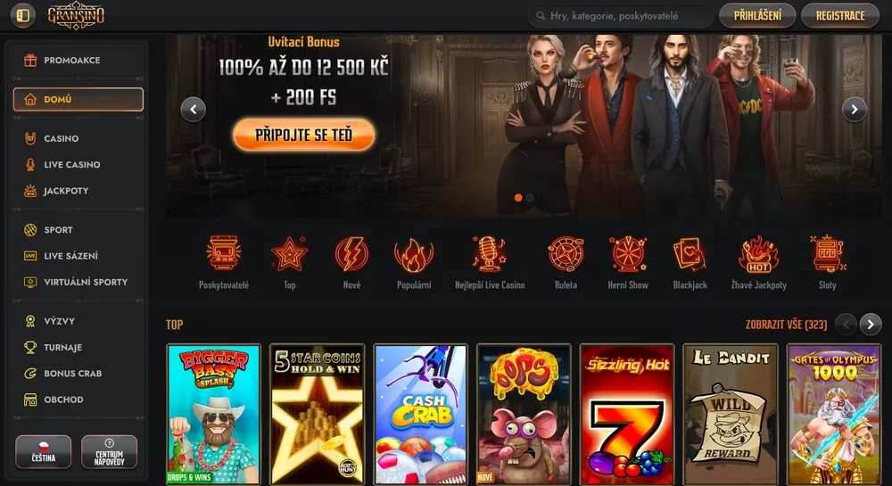 přihlášení Gransino  -  ZÍSKEJ FREE SPINY| Gransino | 2026 | 9